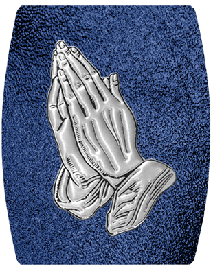 DNSHEND 516 SL SH BL Silver Praying Hands Shimmer Blue